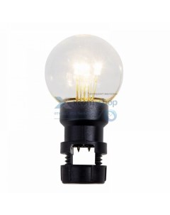 Лампа 405 148 шар 6 LED вместе с патроном для белт лайта цвет тёплый белый O45мм прозрачная колба Neon-night