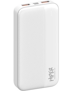 Аккумулятор внешний SM20000 WHITE 20000mAh 2 1A 2 USB белый Hiper