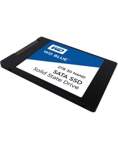 Накопитель SSD 2 5 WDS200T2B0A WD Blue 2TB TLC 3D NAND Marvell 88SS1074 SATA 6Gb s 560 530MB s 95K 8 Western digital