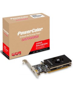 Видеокарта PCI E Radeon RX 6400 AXRX 6400 LP 4GBD6 DH 4GB GDDR6 64bit 6nm 1923 16000MHz HDMI DP Powercolor