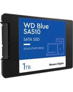 Накопитель SSD 2 5 WDS100T3B0A WD Blue SA510 1TB SATA 6Gb s 560 520MB s IOPS 90K 82K MTBF 1 75M 400  Western digital