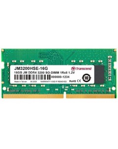 Модуль памяти SODIMM DDR4 16GB JM3200HSE 16G JetRam PC4 25600 3200MHz CL22 1 2V Transcend