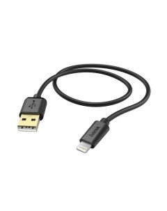 Кабель интерфейсный USB 2 0 00173635 Lightning m USB 2 0 m 1 5м черный Hama