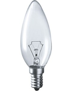 Лампа накаливания NI B 40 230 E14 CL уп 10шт 40Вт 230В E14 35х100мм свеча прозрачная 94303 Navigator