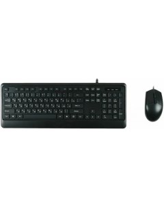 Клавиатура и мышь MK120 104 кл 1 4м 3 кн DPI 1600 1 4м черные Foxline