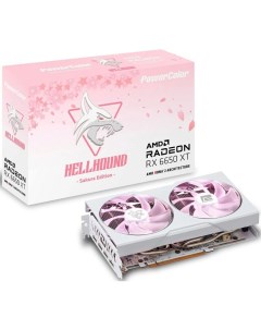 Видеокарта PCI E Radeon RX 6650 XT Hellhound Sakura AXRX 6650XT 8GBD6 3DHLV3 OC 8GB GDDR6 128bit 7nm Powercolor