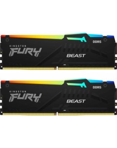 Модуль памяти DDR5 16GB 2 8GB KF560C36BBEAK2 16 Beast black RGB 6000MHz CL36 1RX16 1 35V 16Gbit reta Kingston fury
