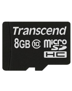 Карта памяти 8GB TS8GUSDC10 microSDHC Class 10 Transcend