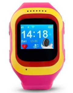 Часы GZ 501 13234 детские pink 0 98 геолокация по WI FI GPS LBS гео зоны кнопка SOS micro SIM Ginzzu