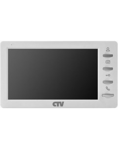Видеодомофон M1701 S белый с кнопочным управлением в корпусе с soft touch покрытием графическое меню Ctv