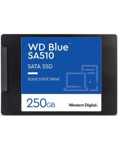 Накопитель SSD 2 5 WDS250G3B0A WD Blue SA510 250GB SATA 6Gb s 3D TLC 555 440MB s IOPS 80K 78K MTTF 1 Western digital