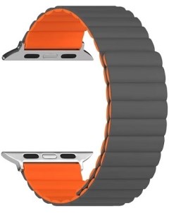 Ремешок на руку ACRUX DSJ 30 40 GO силиконовый для Apple Watch 38 40 41 mm grey orange Lyambda