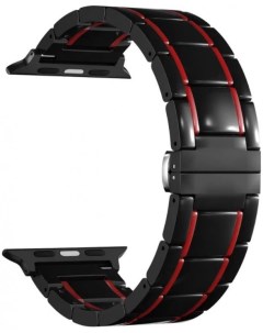 Ремешок на руку LIBERTAS DS APG 06 44 BR керамический для Apple Watch 42 44 45 mm black red Lyambda