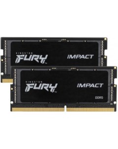 Модуль памяти SODIMM DDR5 16GB 2 8GB KF548S38IBK2 16 Impact Black 4800MHz CL38 1RX16 1 1V 16Gbit Kingston fury