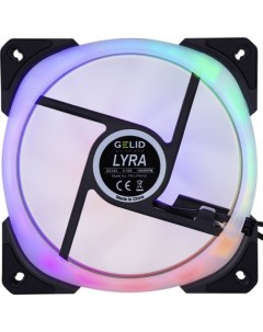 Вентилятор для корпуса LYRA ARGB 140х140х25 мм 750 1600 об мин 70CFM 35 дБА 4 Pin PWM 3 Pin ARGB Gelid