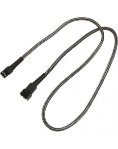Удлинитель NX3PV60C кабеля вентилятора 3 pin 60 см карбон Nanoxia