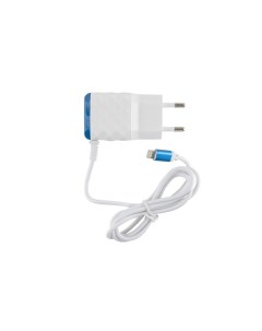 Зарядное устройство сетевое NC 2 1AC УТ000013675 2 USB Lightning для Apple 2 1A синий Red line