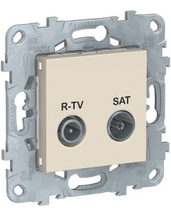 Розетка NU545644 UnicaNew беж R TV SAT проходная Schneider electric
