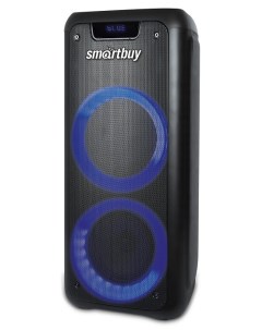 Портативная акустика SBS 550 MEGA BOOM 40Вт BT MP3 FM 2 микрофона ПДУ LED свет Smartbuy