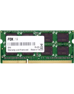 Модуль памяти SODIMM DDR3 2GB FL1600D3S11SL 2G PC3L 12800 1600MHz CL11 1 35V 256 8 Foxline