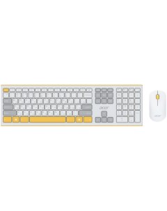 Клавиатура и мышь Wireless Acer OCC200 ZL ACCEE 002 желтые USB 109 клавиш 4кн 1200dpi Jlabв