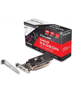 Видеокарта PCI E Radeon RX 6400 PULSE 11315 01 20G 4GB GDDR6 64bit 6nm 1923 16000MHz HDMI DP Sapphire