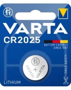 Батарейка ELECTRONICS CR2025 06025101401 BL1 Lithium 3V Varta
