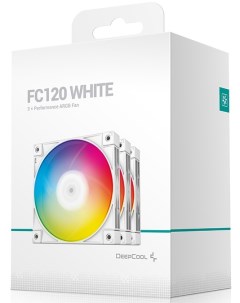 Вентилятор FC120 WHITE 3 IN 1 3 120Ч120Ч25 mm 500 1800rpm 61 91CFM 28dBA 4 pin PWM Retail Deepcool