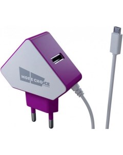 Зарядное устройство сетевое NC42m 2 USB 1 5A для micro USB со встроенным кабелем White P More choice