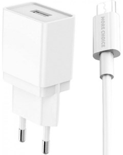 Зарядное устройство сетевое NC33m 1USB 1 0A для micro USB White More choice