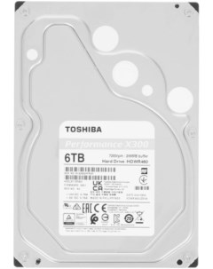 Жесткий диск 6TB SATA 6Gb s HDWR460EZSTA X300 Performance 3 5 7200rpm 256MB Rtl Toshiba (kioxia)