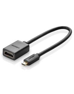 Кабель интерфейсный 20134 micro HDMI male to HDMI female 22 см черный Ugreen
