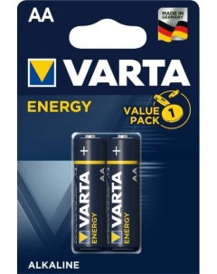 Батарейка ENERGY LR6 AA 04106229412 BL2 Alkaline 1 5V Varta