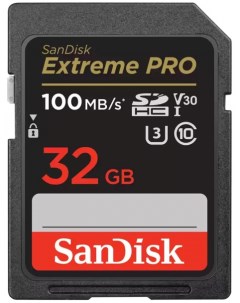 Карта памяти SDHC 32GB Extreme PRO 100MB s Read 90MB s Write Lifetime Warranty Sandisk