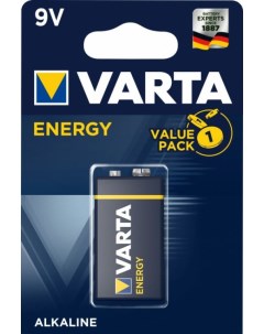 Батарейка ENERGY Крона 6LR61 04122229411 BL1 Alkaline 9V Varta