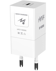 Зарядное устройство сетевое HP WC009 3A PD QC универсальное белое Hiper