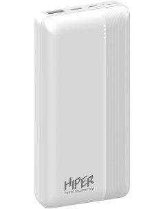Аккумулятор внешний MX PRO 20000 WHITE 20000mAh 3A QC PD 2 USB белый Hiper