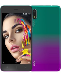 Смартфон 2 Lite 2021 4660042757797 purple green 5 FW TN 3G 1Гб 8Гб 2MP 5MP 2500 мАч Android 10 Go Inoi