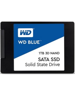 Накопитель SSD 2 5 WDS100T2B0A WD Blue 1TB SATA 6Gb s TLC 560 530MB s IOPS 95K 84K MTBF 1 75M Western digital