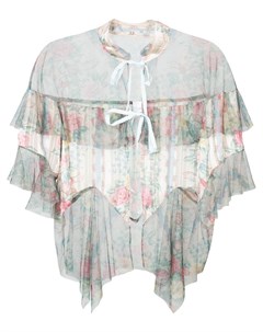 Anna sui прозрачная блузка из тюля нейтральные цвета Anna sui