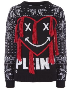 Пуловер шерстяной с принтом Philipp plein