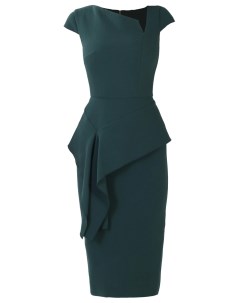 Шерстяное платье миди с оборкой Roland mouret