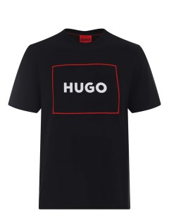 Футболка хлопковая с логотипом Hugo