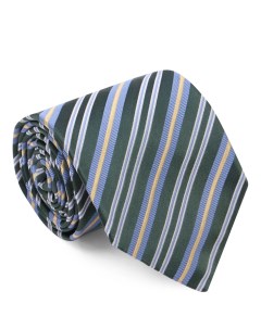 Шелковый галстук в полоску Isaia