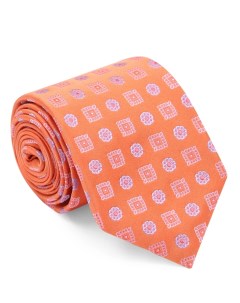 Шелковый галстук с узором Isaia
