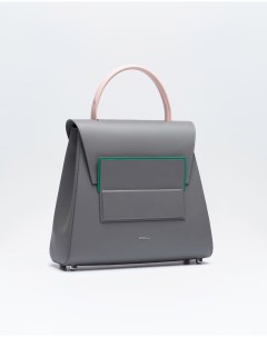 Идеальная сумка трапеция в цветовом сочетании Mist из натуральной кожи Fetiche