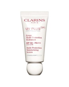 UV PLUS 5P Anti Pollution SPF50 Translucent Увлажняющий защитный флюид экран для лица Clarins