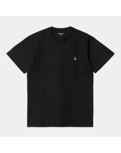 Футболка S S Chase T Shirt Black Gold Carhartt wip