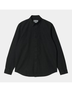 Рубашка L S Bolton Shirt Black Garment Dyed Carhartt wip