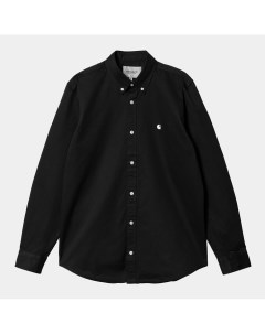 Рубашка L S Madison Shirt Black White Carhartt wip